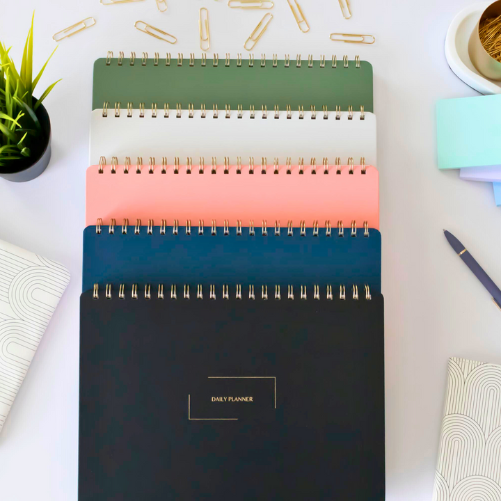 Undated Daily Planner and Weekly Planner | 8.25" x 11.75" | Multiple Colors & Layouts