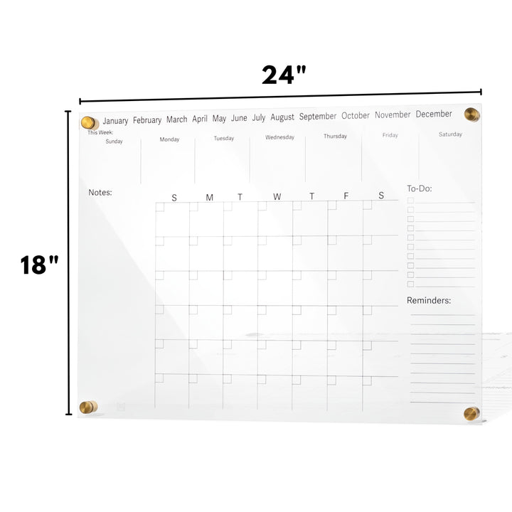 24" x 18" Acrylic Wall Calendar | Merely Home