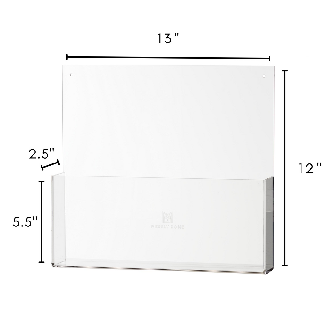 Premium Acrylic 2-Pack Wall File Holders