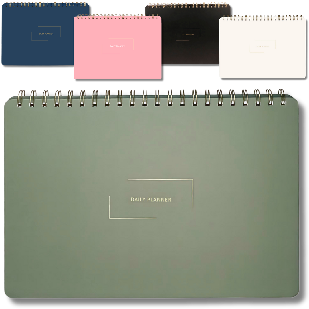 Undated Daily Planner and Weekly Planner | 8.25" x 11.75" | Multiple Colors & Layouts