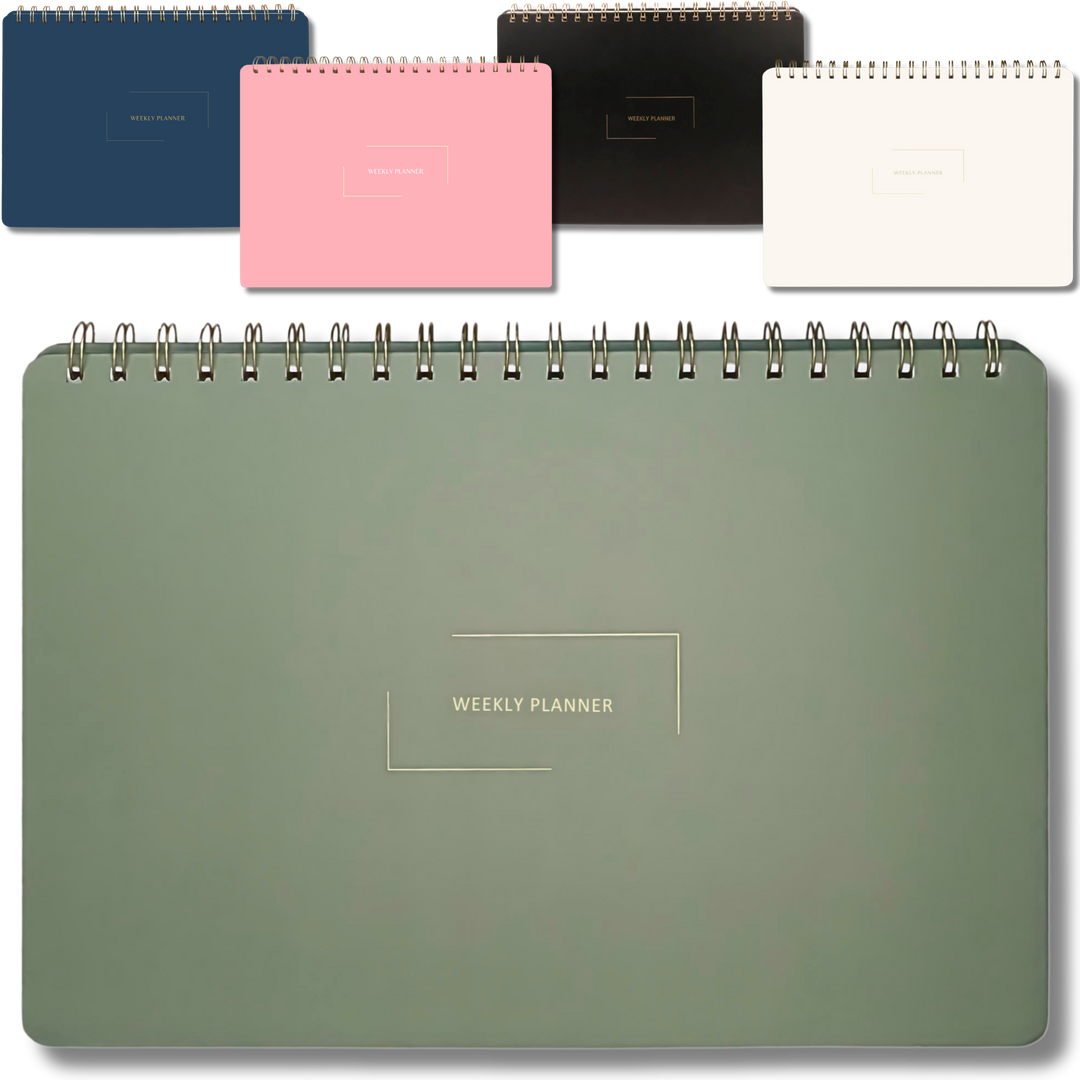 Undated Daily Planner and Weekly Planner | 8.25" x 11.75" | Multiple Colors & Layouts