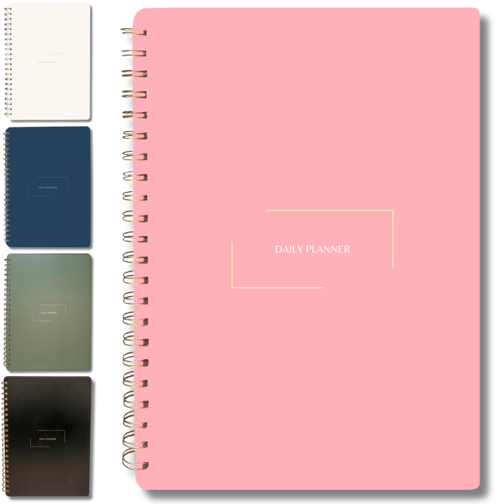 Undated Daily Planner and Weekly Planner | 8.25" x 11.75" | Multiple Colors & Layouts