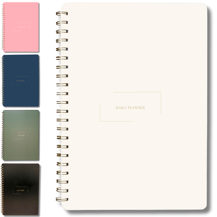 Undated Daily Planner and Weekly Planner | 8.25" x 11.75" | Multiple Colors & Layouts